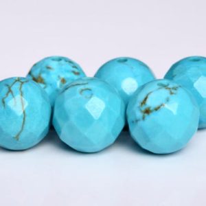 Shop Turquoise Faceted Beads! Turquoise Beads 4MM Mint Blue Faceted Round Loose Beads (102606) | Natural genuine faceted Turquoise beads for beading and jewelry making.  #jewelry #beads #beadedjewelry #diyjewelry #jewelrymaking #beadstore #beading #affiliate #ad