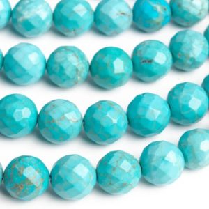 Shop Turquoise Faceted Beads! Turquoise Beads 9-10MM Mint Blue Faceted Round Loose Beads (102609) | Natural genuine faceted Turquoise beads for beading and jewelry making.  #jewelry #beads #beadedjewelry #diyjewelry #jewelrymaking #beadstore #beading #affiliate #ad