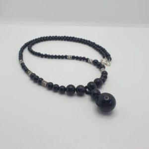 Shop Rainbow Obsidian Necklaces! Unisex Rainbow Obsidian Necklace with Thai Hill Tribe Sterling Silver | Natural genuine Rainbow Obsidian necklaces. Buy crystal jewelry, handmade handcrafted artisan jewelry for women.  Unique handmade gift ideas. #jewelry #beadednecklaces #beadedjewelry #gift #shopping #handmadejewelry #fashion #style #product #necklaces #affiliate #ad