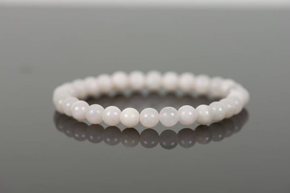 White Pink Calcite, Natural Gemstone, White Calcite Bracelet, Unique-gift-for-wife, Handmade Jewelry, Gemstone Bracelet, Mothers Day