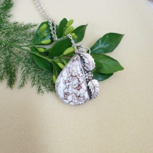 Shop Magnesite Pendants! Wild Horse Magnesite Pendant.  Arizona stone Aids Relaxation and Concentration | Natural genuine Magnesite pendants. Buy crystal jewelry, handmade handcrafted artisan jewelry for women.  Unique handmade gift ideas. #jewelry #beadedpendants #beadedjewelry #gift #shopping #handmadejewelry #fashion #style #product #pendants #affiliate #ad