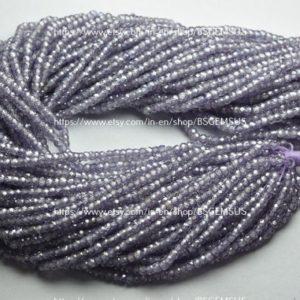 Shop Zircon Beads! 13 Inches Strand, Lavender Cubic Zirconia Faceted Rondelle,Size.3mm | Natural genuine faceted Zircon beads for beading and jewelry making.  #jewelry #beads #beadedjewelry #diyjewelry #jewelrymaking #beadstore #beading #affiliate #ad