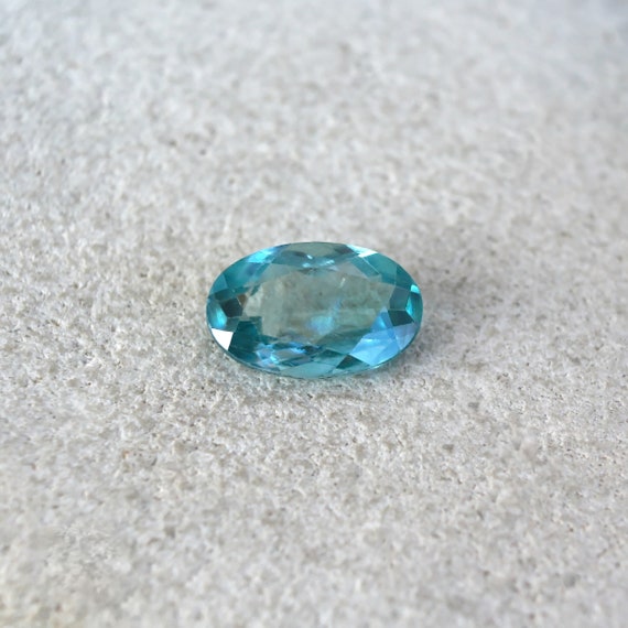Cambodian Blue Zircon Loose Gemstone 3.52ct Oval Cut Blue Zircon Gem Loose Stone December Birthstone