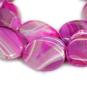 Shop Agate Pendants! 15.5" 30x40mm purple red stripe agate big flat oval pendant beads ZGYG | Natural genuine Agate pendants. Buy crystal jewelry, handmade handcrafted artisan jewelry for women.  Unique handmade gift ideas. #jewelry #beadedpendants #beadedjewelry #gift #shopping #handmadejewelry #fashion #style #product #pendants #affiliate #ad