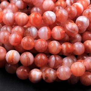 Extremely Rare! AAA Natural Moroccan Red Banded Agate 4mm 6mm 8mm 10mm Round Bead 15.5" Strand | Natural genuine round Gemstone beads for beading and jewelry making.  #jewelry #beads #beadedjewelry #diyjewelry #jewelrymaking #beadstore #beading #affiliate #ad