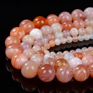 Natural Orange Red Botswana Agate Gemstone Grade Aaa Round 4mm 6mm 8mm 10mm Loose Beads Bulk Lot 1, 2, 6, 12 And 50 (d13) | Natural genuine beads Gemstone beads for beading and jewelry making.  #jewelry #beads #beadedjewelry #diyjewelry #jewelrymaking #beadstore #beading #affiliate #ad