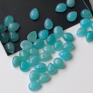 Shop Amazonite Cabochons! 6x8mm Amazonite Cabochons, Natural Amazonite Flat Back Plain Pear Cabochons, Amazonite For Jewelry (5 Pcs To 10 Pcs Options) – PDG247 | Natural genuine stones & crystals in various shapes & sizes. Buy raw cut, tumbled, or polished gemstones for making jewelry or crystal healing energy vibration raising reiki stones. #crystals #gemstones #crystalhealing #crystalsandgemstones #energyhealing #affiliate #ad