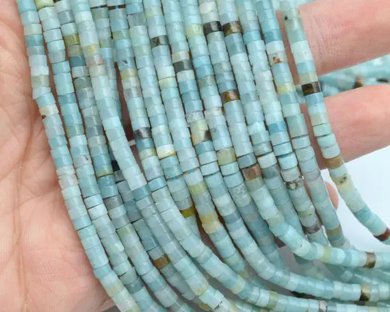 2x3mm/2x4mm Amazonite Rondelle Beads,heishi Gemstone Beads,for Jewelry Making Beads,wholesale Loose Beads,for Bracelet Beads/necklace Beads.