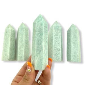 Shop Amazonite Points & Wands! Amazonite Point, Polished Amazonite Point, Amazonite Tower, Amazonite Gemstone | Natural genuine stones & crystals in various shapes & sizes. Buy raw cut, tumbled, or polished gemstones for making jewelry or crystal healing energy vibration raising reiki stones. #crystals #gemstones #crystalhealing #crystalsandgemstones #energyhealing #affiliate #ad