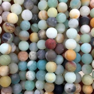 Shop Amazonite Round Beads! Rainbow Amazonite Matte Beaads, Natural Gemstone Beads, Round Stone Beads 4mm 6mm 8mm 10mm 12mm 15'' | Natural genuine round Amazonite beads for beading and jewelry making.  #jewelry #beads #beadedjewelry #diyjewelry #jewelrymaking #beadstore #beading #affiliate #ad