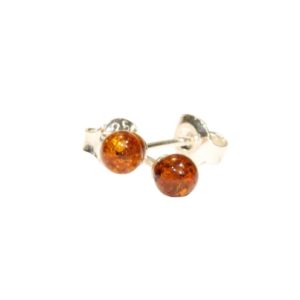 Shop Amber Jewelry! Amber earrings, baltic amber stud earrings in sterling silver, tiny dot earrings, everyday earrings, circle earrings, simple stud earrings | Natural genuine Amber jewelry. Buy crystal jewelry, handmade handcrafted artisan jewelry for women.  Unique handmade gift ideas. #jewelry #beadedjewelry #beadedjewelry #gift #shopping #handmadejewelry #fashion #style #product #jewelry #affiliate #ad