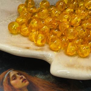 Shop Amber Round Beads! Resin Amber Tone Round Beads 8mm / yellow Golden Amber Colour Beads / Barley sugar Beads | Natural genuine round Amber beads for beading and jewelry making.  #jewelry #beads #beadedjewelry #diyjewelry #jewelrymaking #beadstore #beading #affiliate #ad