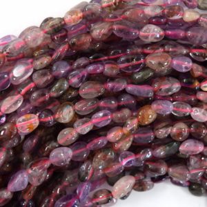 Shop Amethyst Chip & Nugget Beads! 6mm – 8mm natural purple phantom amethyst pebble nugget beads 15.5" strand | Natural genuine chip Amethyst beads for beading and jewelry making.  #jewelry #beads #beadedjewelry #diyjewelry #jewelrymaking #beadstore #beading #affiliate #ad