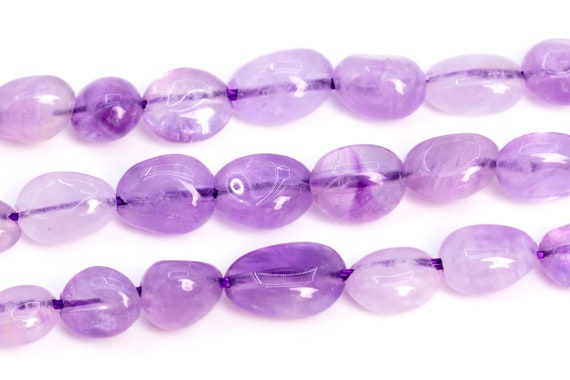 7-9mm Lavender Amethyst Beads Pebble Nugget Grade Aa Genuine Natural Gemstone Beads 15.5"/7.5" Bulk Lot Options (108416)