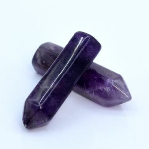 Shop Amethyst Bead Shapes! 2 Pcs 30x8MM Amethyst Beads Healing Hexagonal Pointed Grade A Genuine Natural Loose Beads BULK LOT 2,4,6,12 and 50 (104381-1213) | Natural genuine other-shape Amethyst beads for beading and jewelry making.  #jewelry #beads #beadedjewelry #diyjewelry #jewelrymaking #beadstore #beading #affiliate #ad