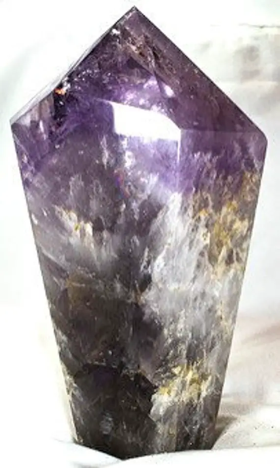Polished Amethyst Generator Point Weighs 5.65 Pounds