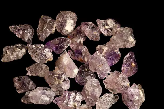 Amethyst Elestial Quartz Raw Small Side Of Medium