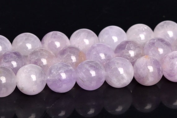 7mm Light Lavender Amethyst Beads Brazil Grade A Genuine Natural Gemstone Round Loose Beads 15"/7.5" Bulk Lot Options (109811)