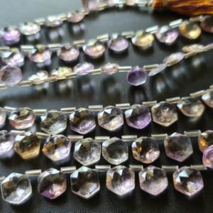 Shop Ametrine Faceted Beads! 8-10mm Ametrine Hexagon, Natural Ametrine Faceted Hexagon Shield Shape Beads, Ametrine For Jewelry (4IN To 8IN Options) – DGA115 | Natural genuine faceted Ametrine beads for beading and jewelry making.  #jewelry #beads #beadedjewelry #diyjewelry #jewelrymaking #beadstore #beading #affiliate #ad