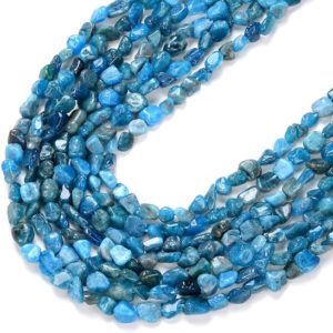 Shop Apatite Chip & Nugget Beads! 6-8MM Natural Apatite Gemstone Pebble Nugget Loose Beads BULK LOT 1,2,6,12 and 50 (D185) | Natural genuine chip Apatite beads for beading and jewelry making.  #jewelry #beads #beadedjewelry #diyjewelry #jewelrymaking #beadstore #beading #affiliate #ad