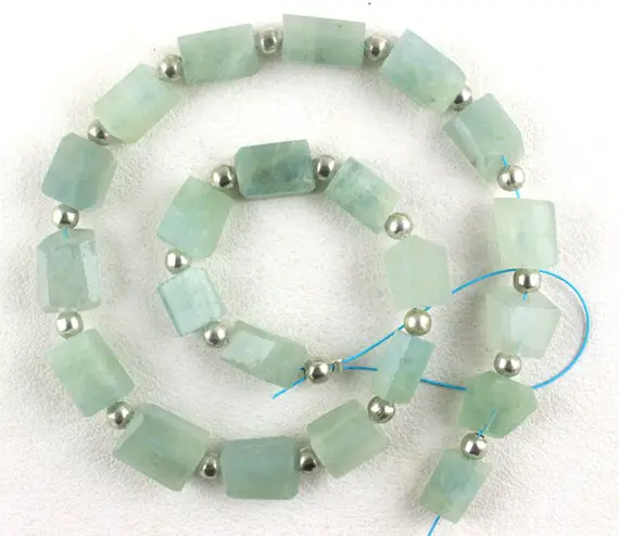 1 Strand Natural Aquamarine Faceted Nuggets, 22 Piece,aquamarine Gemstone,birthstone,aquamarine Nuggets Shape, 7x19-9x12 Mm, Wholesale Price