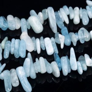 Shop Aquamarine Chip & Nugget Beads! 12-24×3-5MM Blue Aquamarine Beads Stick Pebble Chip Genuine Natural Grade AA Gemstone Loose Beads 15.5" / 7.5"Bulk Lot Options (112813) | Natural genuine chip Aquamarine beads for beading and jewelry making.  #jewelry #beads #beadedjewelry #diyjewelry #jewelrymaking #beadstore #beading #affiliate #ad