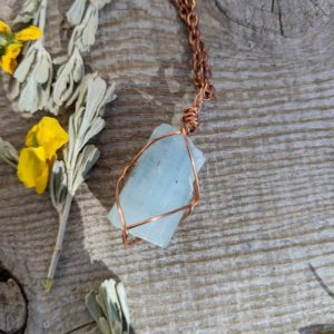Shop Aquamarine Pendants! XL perfectly termianted all natural NOT TREATED high quality blue aquamarine crystal pendant in solid copper | Natural genuine Aquamarine pendants. Buy crystal jewelry, handmade handcrafted artisan jewelry for women.  Unique handmade gift ideas. #jewelry #beadedpendants #beadedjewelry #gift #shopping #handmadejewelry #fashion #style #product #pendants #affiliate #ad