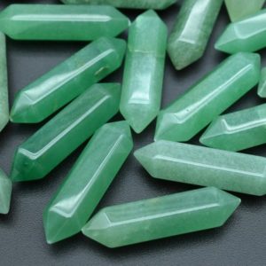 Shop Aventurine Pendants! Green Aventurine Double Terminated Point Beads,For DIY/Jewelry Making Beads,No Hole Pendants,Double Point Beads,Meditation Point Beads. | Natural genuine Aventurine pendants. Buy crystal jewelry, handmade handcrafted artisan jewelry for women.  Unique handmade gift ideas. #jewelry #beadedpendants #beadedjewelry #gift #shopping #handmadejewelry #fashion #style #product #pendants #affiliate #ad