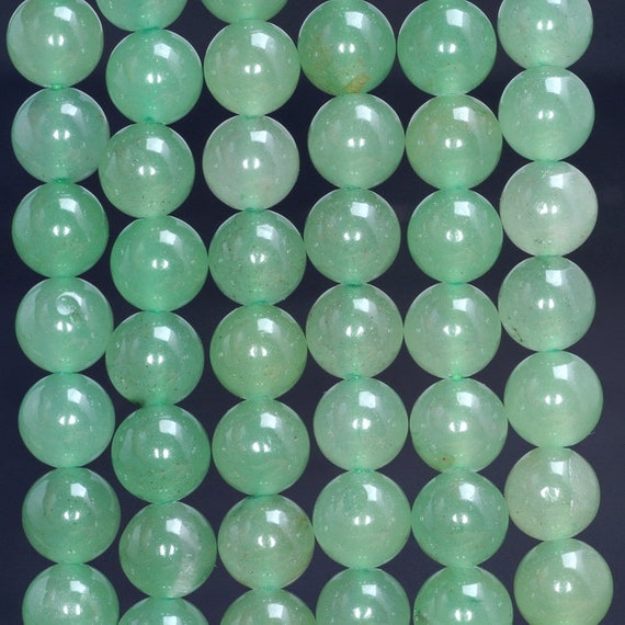 8mm Green Aventurine Gemstone Green Round Loose Beads 7.5 Inch Half Strand (80005918 H-m33)