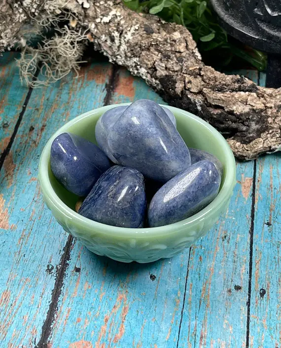 Blue Aventurine Tumbled Stones - Reiki Charged - Beat Addictions - Will-power - Determination - Inner Peace - Strengthens Intuition