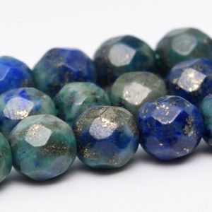 Shop Azurite Faceted Beads! 4MM Azurite Beads Grade AAA Natural Gemstone Faceted Round Loose Beads 15"/ 7.5" Bulk Lot Options (101179) | Natural genuine faceted Azurite beads for beading and jewelry making.  #jewelry #beads #beadedjewelry #diyjewelry #jewelrymaking #beadstore #beading #affiliate #ad