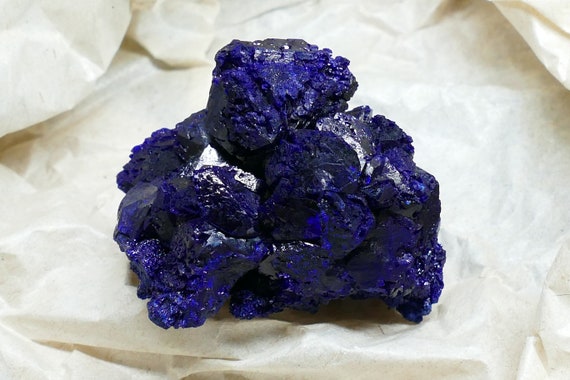 Azurite Crystal Cluster Mineral Specimen From Morocco 29.2