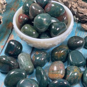 Shop Tumbled Bloodstone Crystals & Pocket Stones! Bloodstone Jasper Tumbled Stones – Reiki Charged – Abundance – Good Fortune & Good Luck – Generosity – Purification – Smooth Energy Flow | Natural genuine stones & crystals in various shapes & sizes. Buy raw cut, tumbled, or polished gemstones for making jewelry or crystal healing energy vibration raising reiki stones. #crystals #gemstones #crystalhealing #crystalsandgemstones #energyhealing #affiliate #ad