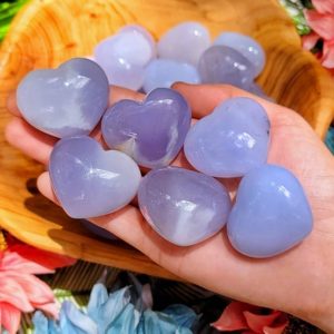 One Blue Chalcedony Heart – Blue Chalcedony Stone – No. 910 | Natural genuine stones & crystals in various shapes & sizes. Buy raw cut, tumbled, or polished gemstones for making jewelry or crystal healing energy vibration raising reiki stones. #crystals #gemstones #crystalhealing #crystalsandgemstones #energyhealing #affiliate #ad