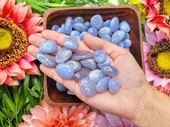 Blue Chalcedony Tumbles - Throat Chakra - No. 411