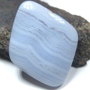 Shop Blue Lace Agate Cabochons! ON SALE: African Blue Lace Agate Polished Cabochon | Natural genuine stones & crystals in various shapes & sizes. Buy raw cut, tumbled, or polished gemstones for making jewelry or crystal healing energy vibration raising reiki stones. #crystals #gemstones #crystalhealing #crystalsandgemstones #energyhealing #affiliate #ad