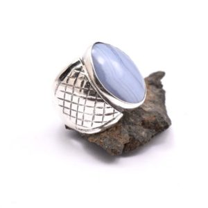Shop Blue Lace Agate Rings! Silver blue lace agate ring sterling silver women's  size 7 oval light blue gemstone  artisan jewelry | Natural genuine Blue Lace Agate rings, simple unique handcrafted gemstone rings. #rings #jewelry #shopping #gift #handmade #fashion #style #affiliate #ad