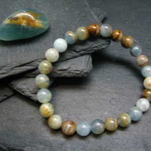 Shop Calcite Bracelets! Lemurian Aquatine Calcite Genuine Bracelet ~ 7 Inches  ~ 8mm  Round Beads | Natural genuine Calcite bracelets. Buy crystal jewelry, handmade handcrafted artisan jewelry for women.  Unique handmade gift ideas. #jewelry #beadedbracelets #beadedjewelry #gift #shopping #handmadejewelry #fashion #style #product #bracelets #affiliate #ad