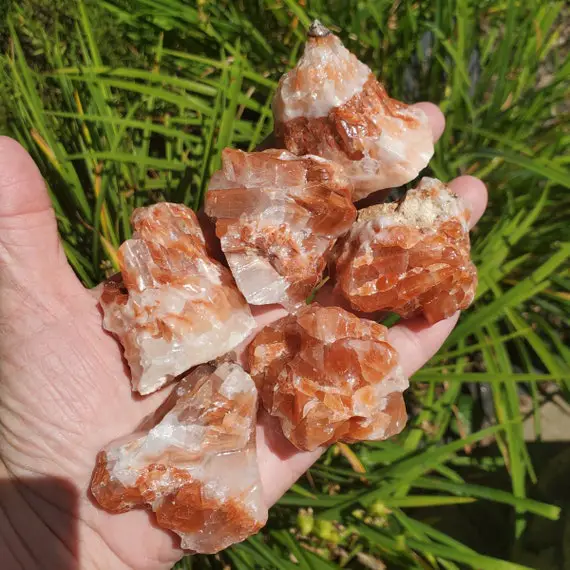 Rough Red Calcite Crystals For Confidence And Grounding, Natural Raw Calcite, Healing Crystals And Stones, Root Chakra Crystal, Energy Stone