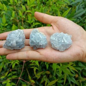 Raw Celestite Cluster Small | Natural genuine stones & crystals in various shapes & sizes. Buy raw cut, tumbled, or polished gemstones for making jewelry or crystal healing energy vibration raising reiki stones. #crystals #gemstones #crystalhealing #crystalsandgemstones #energyhealing #affiliate #ad