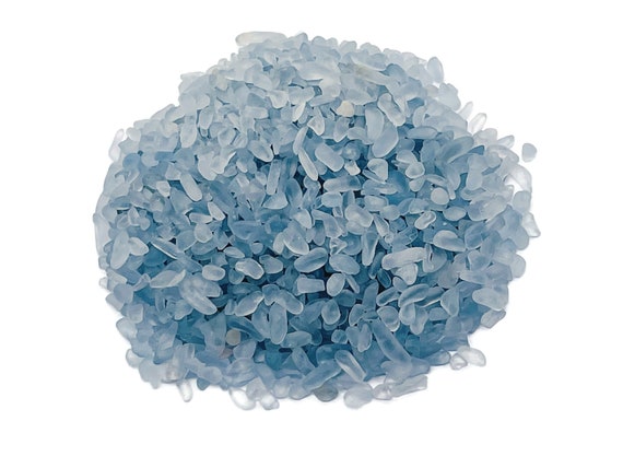 Celestite Chips – Crystal Chips – Semi Tumbled Chips - Bulk Crystal - 2-6mm  - Cp1155