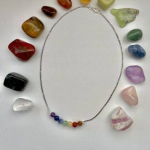 Shop Chakra Beads! Chakra bead necklace | Shop jewelry making and beading supplies, tools & findings for DIY jewelry making and crafts. #jewelrymaking #diyjewelry #jewelrycrafts #jewelrysupplies #beading #affiliate #ad