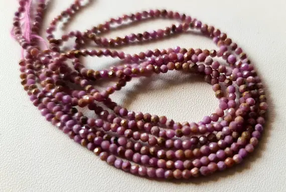 2.5mm Charoite Faceted Rondelles Natural Charoite Beads For Necklace Charoite Jewelry (1str - 5str Options) - Dga89