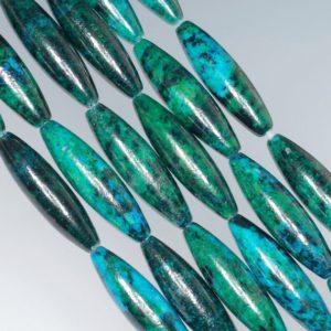 Shop Chrysocolla Bead Shapes! 29x8MM  Chrysocolla Quantum Quattro Gemstone Barrel Tube Loose Beads 7 inch Half Strand (90182730-A139) | Natural genuine other-shape Chrysocolla beads for beading and jewelry making.  #jewelry #beads #beadedjewelry #diyjewelry #jewelrymaking #beadstore #beading #affiliate #ad