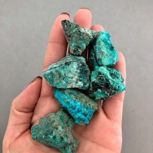 Shop Raw & Rough Chrysocolla Stones! Chrysocolla Specimen, Rough Chrysocolla Stone (0.38 – 0.55 oz/piece) for Throat Chakra, Divine Feminine Energy, Compassion, Metaphysical | Natural genuine stones & crystals in various shapes & sizes. Buy raw cut, tumbled, or polished gemstones for making jewelry or crystal healing energy vibration raising reiki stones. #crystals #gemstones #crystalhealing #crystalsandgemstones #energyhealing #affiliate #ad