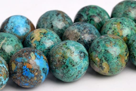 12mm Genuine Chrysocolla Beads Grade Aaa Natural Gemstone Full Strand Round Loose Beads 15.5" Bulk Lot 1,3,5,10 And 50 (102748-599)
