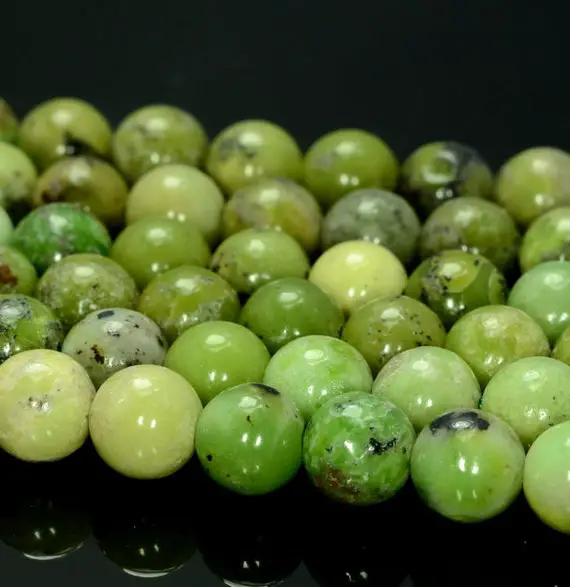 8mm Genuine Natural Chrysoprase Gemstone Grade Aaa Green Round 8mm Loose Beads (83)