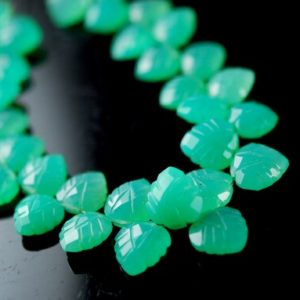 Shop Chrysoprase Stones & Crystals! Gorgeous Chrysoprase  chalcedony carved leaves | Natural genuine stones & crystals in various shapes & sizes. Buy raw cut, tumbled, or polished gemstones for making jewelry or crystal healing energy vibration raising reiki stones. #crystals #gemstones #crystalhealing #crystalsandgemstones #energyhealing #affiliate #ad