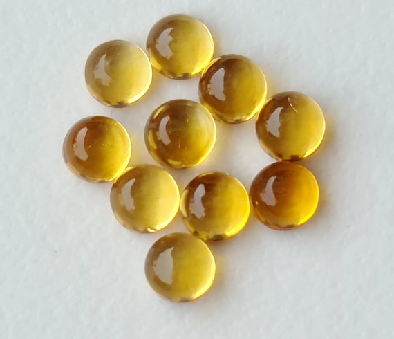 3mm Citrine Cabochons Tiny Calibrated Citrine Plain Smooth Round Loose Natural Citrine Melee Size Cabochons (25pcs To 100pcs Options)- Png24