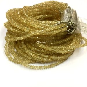 Shop Citrine Faceted Beads! 16 Inches Strand Beautiful Israel Cutting Beads Citrine Faceted Rondelle Beads 4mm Gemstone Beads | Natural genuine faceted Citrine beads for beading and jewelry making.  #jewelry #beads #beadedjewelry #diyjewelry #jewelrymaking #beadstore #beading #affiliate #ad